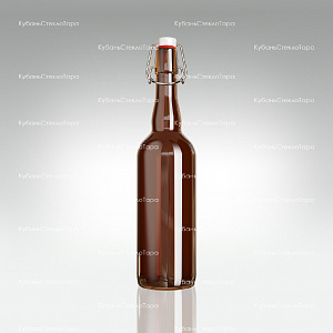 Бутылка «Бугельная» 0,750 л. (Коричневая) стеклянная с пробкой оптом и по оптовым ценам в Казани