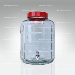 Бутыль (банка) стеклянный GL-70/18 л с краником оптом и по оптовым ценам в Казани