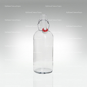 Бутылка «Бугельная» 1л. (Прозрачная) стеклянная с пробкой оптом и по оптовым ценам в Казани