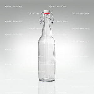 Бутылка «Бугельная» 0,500 л. (прозрачная) стеклянная с пробкой оптом и по оптовым ценам в Казани
