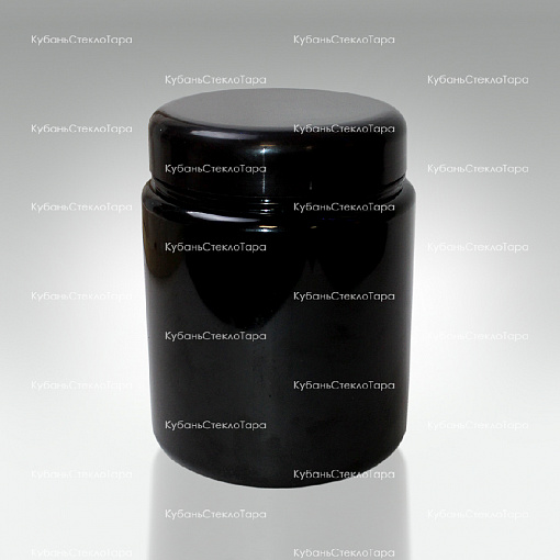Банка 1 л (100) пластик черная с крышкой (Б-Ч-1000) оптом и по оптовым ценам в Казани