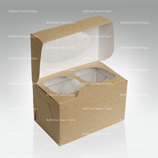Упаковка для маффинов 100х160х100 мм (для 2 шт) оптом и по оптовым ценам в Казани
