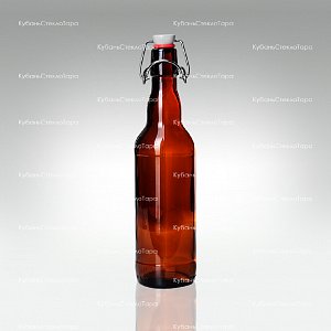 Бутылка «Бугельная» 0,500 л. (Коричневая) стеклянная с пробкой оптом и по оптовым ценам в Казани