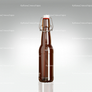 Бутылка «Бугельная» 0,330 л. (Коричневая) стеклянная с пробкой оптом и по оптовым ценам в Казани