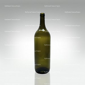 Бутылка 1,0  Бордо оливковая стекло оптом и по оптовым ценам в Казани