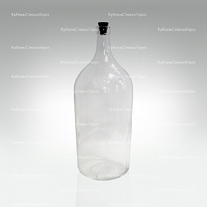 Бутыль 3,075 л "Четверть" стеклянный с пробкой оптом и по оптовым ценам в Казани