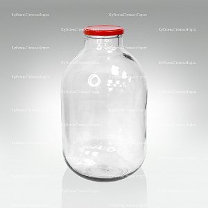 Бутыль 10 ТВИСТ (100) (прозрачный) стеклянный с крышкой оптом и по оптовым ценам в Казани
