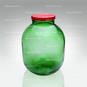 7,0 ТВИСТ (110) банка стеклянная с крышкой (зелёный) оптом и по оптовым ценам в Казани